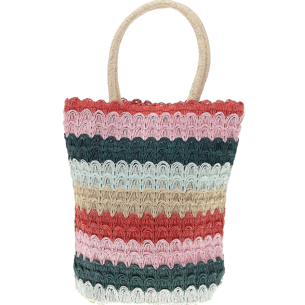 Art Class Macrame Rainbow Patterned Tote Bag - image 1
